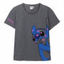 T-shirt à manches courtes femme Stitch Gris foncé 24,99 €