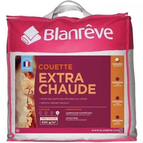 BLANREVE Couette extra chaude en microfibre - 140 x 200 cm - Blanc 91,99 €