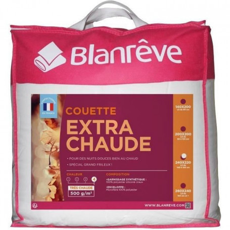 BLANREVE Couette extra chaude en microfibre - 220 x 240 cm - Blanc 123,99 €