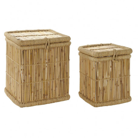 Set de basket DKD Home Decor Naturel Corde Bambou (46 x 46 x 55 cm) 249,99 €