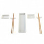 Set de sushi DKD Home Decor Naturel Blanc Bambou Grès Oriental 82,99 €