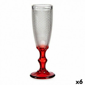 Coupe de champagne Rouge Transparent Points verre 6 Unités (180 ml) 40,99 €