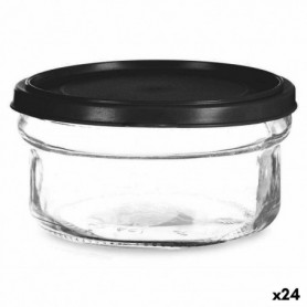 Panier-repas rond avec couvercle Noir Transparent Plastique verre (415 ml) (24 U 83,99 €
