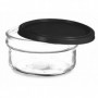 Panier-repas rond avec couvercle Noir Transparent Plastique verre (415 ml) (24 U 83,99 €