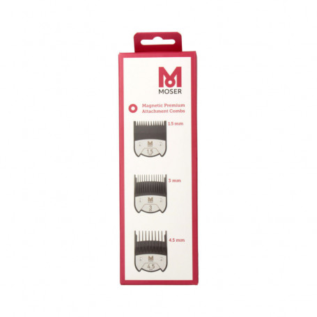 Ensemble de peignes/brosses Wahl Moser 1801-7010 (1.5/3/4.5 MM) 32,99 €