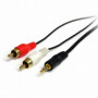 Câble Audio Jack (3,5 mm) vers 2 RCA Startech MU3MMRCA       0,9 m Noir 15,99 €