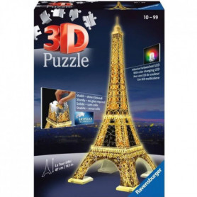 Puzzle 3D Tour Eiffel illuminée - Ravensburger - Monument 216 pieces - sans coll 53,99 €