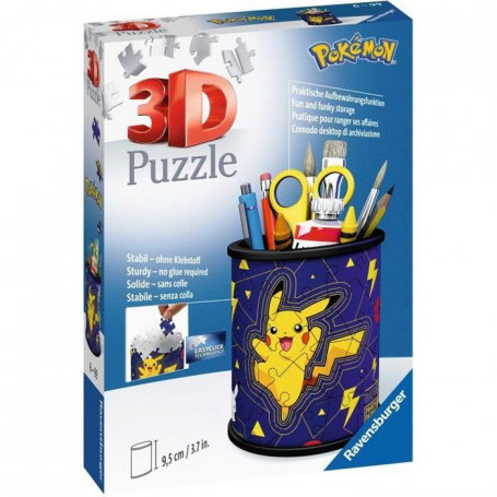 POKÉMON Puzzle 3D Pot a crayons - Ravensburger - Puzzle 3D enfant - sans colle - 21,99 €