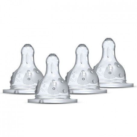 Lot de 4 tétines rondes DODIE Initiation - Débit 1 18,99 €