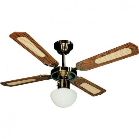 FARELEK - BALI Ø 107 cm - Ventilateur de plafond réversible Laiton Antique. 4 pa 97,99 €