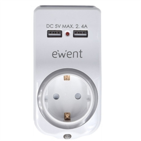 Prise Murale avec 2 Ports USB Ewent EW1225 16A 3680 W 21,99 €