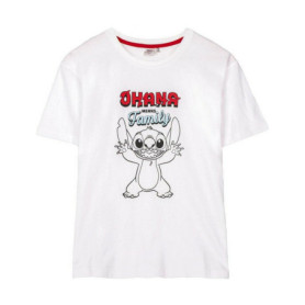 T-shirt à manches courtes femme Stitch Blanc 22,99 €