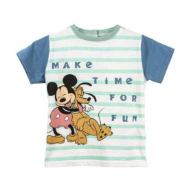 T shirt à manches courtes Mickey Mouse Enfant Multicouleur