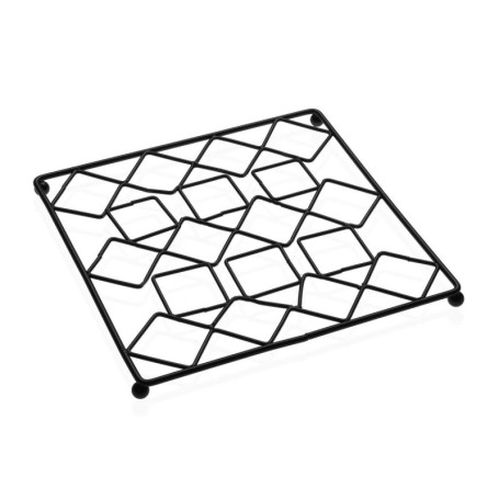 Dessous de plat Versa Noir Métal Acier (20 x 1 x 20 cm) 15,99 €