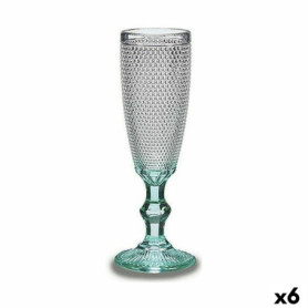 Coupe de champagne Points Transparent Turquoise verre 6 Unités (185 ml) 43,99 €
