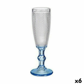 Coupe de champagne Points Bleu Transparent verre 6 Unités (180 ml) 43,99 €