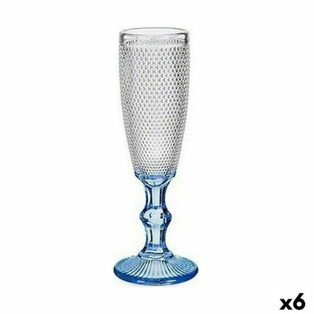 Coupe de champagne Points Bleu Transparent verre 6 Unités (180 ml) 43,99 €