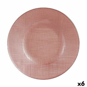 Assiette plate Rose verre 6 Unités (21 x 2 x 21 cm) 42,99 €