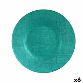 Assiette plate Turquoise verre 6 Unités (21 x 2 x 21 cm) 42,99 €
