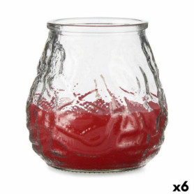Bougie Géranium Rouge Transparent verre Paraffine 6 Unités (9 x 9,5 x 9 cm) 42,99 €