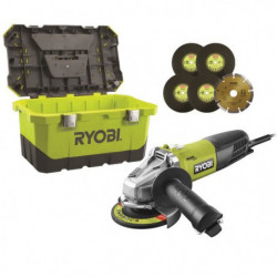 RYOBI Meuleuse d'angle - 125 mm - 800 W - Avec boîte à outils 149,99 €