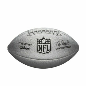 Ballon de football américain Wilson DUKE METALLIC Gris Taille unique