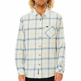 Chemise à manches longues homme Rip Curl Checked in Flannel Franela Blanc