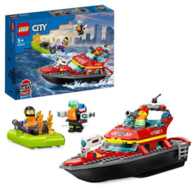 LEGO City 60373 Le Bateau de Sauvetage des Pompiers. Jouet Flottant. Jetpack et 30,99 €
