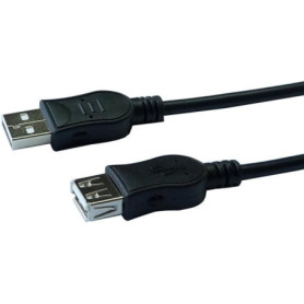 CONTINENTAL EDISON Câble rallonge USB male/USB femelle - 0.15m