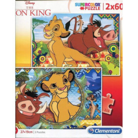 Clementoni  Supercolor Puzzle-Lion King-2 x 60 piéces-Disney. . Multicolore - 21