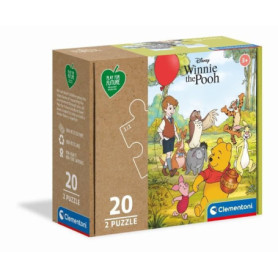 Puzzles Clementoni - Winnie l'Ourson - 2x20 pieces - Matériaux recyclés