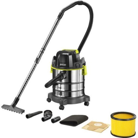 Aspirateur eau et poussiere sans fil RYOBI - R18WDV-0 - Cuve inox - 18L (sans ba 269,99 €