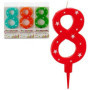 Bougie Anniversaire Numéro 8 (12 Unités) 36,99 €