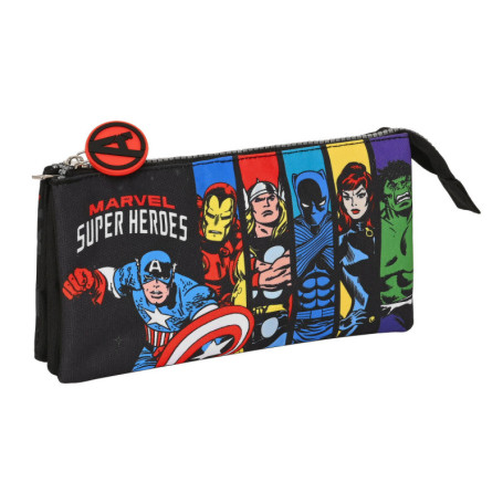 Trousse Fourre-Tout Triple The Avengers Super heroes Noir (22 x 12 x 3 c 29,99 €