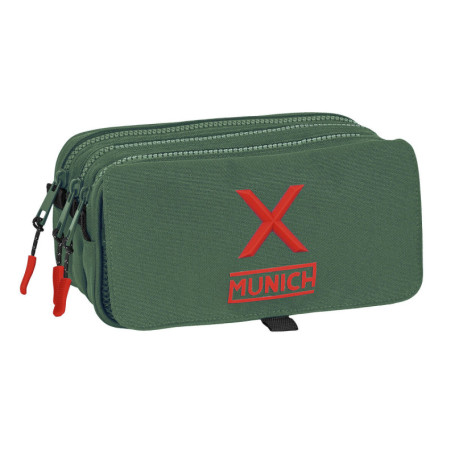 Trousse Fourre-Tout Triple Munich Verde Vert (21,5 x 10 x 8 cm) 31,99 €