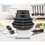 ARTHUR MARTIN Batterie de cuisine amovible 15 pieces 16-20-22-24-26 cm n 109,99 €