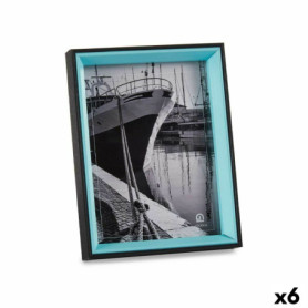 Cadre photo Verre Noir Bleu Bois MDF (3 x 22 x 17 cm) (6 Unités) 44,99 €