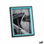 Cadre photo Verre Noir Bleu Bois MDF (3 x 22 x 17 cm) (6 Unités) 44,99 €