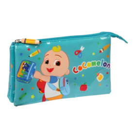 Trousse Fourre-Tout Triple CoComelon Back to class Bleu clair (22 x 12 x 29,99 €