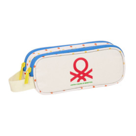 Trousse Fourre-Tout Double Benetton Topitos Blanc (21 x 8 x 6 cm) 28,99 €