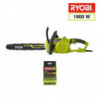 RYOBI Tronçonneuse 1900 W - 35 cm + 2 chaînes - RCS1935B2C 159,99 €